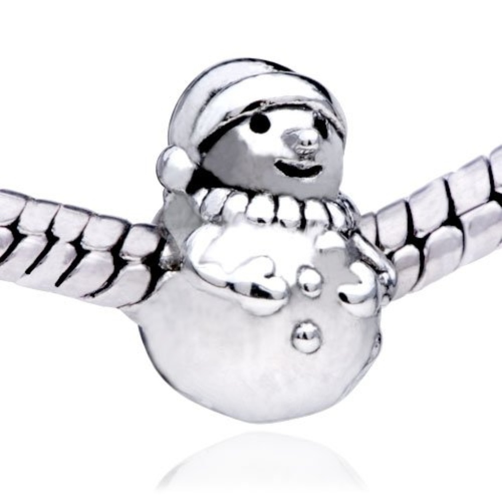 Pugster Beads Christmas Gifts Snowman Charm Bead